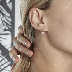 Histoire d'Or Boucles D'oreilles Pendantes Ursilla Or Blanc Diamants