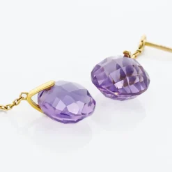 Histoire d'Or Boucles D'oreilles Pendantes Ludmille Or Jaune Amethyste