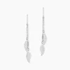Boucles D'oreilles Pendantes Fabia Argent Blanc-Histoire d'Or Discount