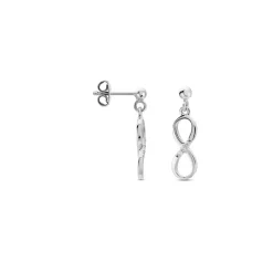 Boucles D'oreilles Pendantes Nohemi Argent Blanc Oxyde De Zirconium-Histoire d'Or Best