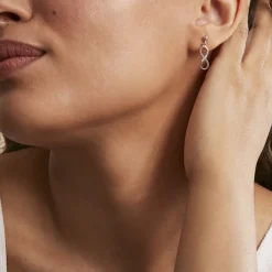 Boucles D'oreilles Pendantes Nohemi Argent Blanc Oxyde De Zirconium-Histoire d'Or Best