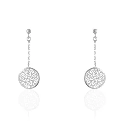 Boucles D'oreilles Pendantes Setti Argent Blanc-Histoire d'Or Discount