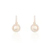Boucles D'oreilles Pendantes Olivia Argent Rose Perle Culture Oxyde-Histoire d'Or New