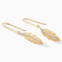 Boucles D'oreilles Pendantes Paola Or Jaune Diamant-Histoire d'Or Hot