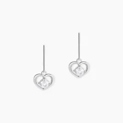 Boucles D'oreilles Pendantes Nalan Argent Blanc Oxyde De Zirconium-Histoire d'Or Best