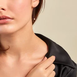 Boucles D'oreilles Pendantes Kirstin Or Jaune Diamant Synthétique-Histoire d'Or Outlet