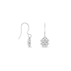 Boucles D'oreilles Pendantes Fortunata Argent Blanc Oxyde De Zirconium-Histoire d'Or Hot