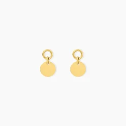 Boucles D'Oreilles Pendantes Finesse Acier Jaune-Histoire d'Or Discount