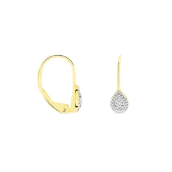 Histoire d'Or Boucles D'oreilles Pendantes Ursanne Or Jaune Diamants