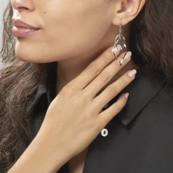 Boucles D'oreilles Pendantes Lisi Argent Blanc-Histoire d'Or New