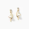 Boucles D'oreilles Pendantes Orientale Or Jaune Perle De Culture-Histoire d'Or Discount