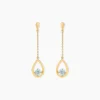 Boucles D'oreilles Pendantes Or Jaune Ossian Topaze-Histoire d'Or New