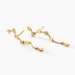 Boucles D'oreilles Pendantes Orion Or Jaune Oxyde De Zirconium-Histoire d'Or Best