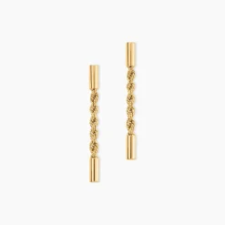 Boucles D'Oreilles Pendantes Gwandoya Or Jaune-Histoire d'Or Hot
