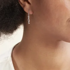 Boucles D'oreilles Pendantes Carla Argent Blanc Oxyde De Zirconium-Histoire d'Or Outlet