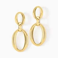 Histoire d'Or Boucles D'oreilles Pendantes Zeilah Acier Jaune