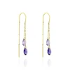 Histoire d'Or Boucles D'oreilles Pendantes Terence Or Jaune Amethyste