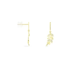 Boucles D'oreilles Pendantes Or Jaune Nahia Oxydes De Zirconium-Histoire d'Or Clearance