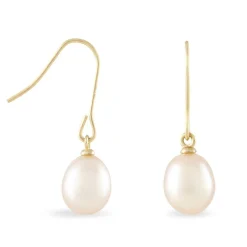 Boucles D'oreilles Pendantes Baroque Or Jaune Perle De Culture-Histoire d'Or Online