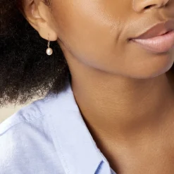 Boucles D'oreilles Pendantes Baroque Or Jaune Perle De Culture-Histoire d'Or Online