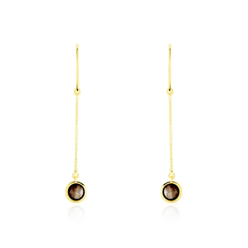 Boucles D'oreilles Pendantes Arenale Or Jaune Quartz-Histoire d'Or Online