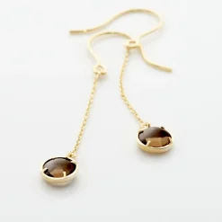 Boucles D'oreilles Pendantes Arenale Or Jaune Quartz-Histoire d'Or Online