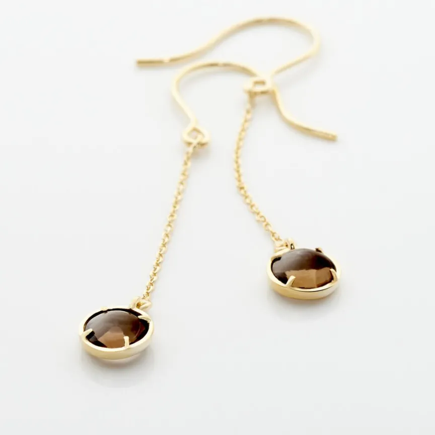 Boucles D'oreilles Pendantes Arenale Or Jaune Quartz-Histoire d'Or Online