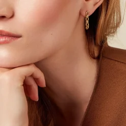 Boucles D'oreilles Pendantes Lilla Plaqué Or Jaune-Histoire d'Or Best