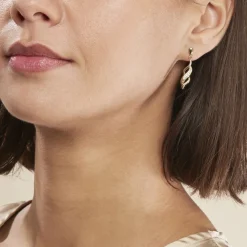 Boucles D'oreilles Pendantes Ishaae Plaqué Or Jaune Oxyde De Zirconium-Histoire d'Or Clearance