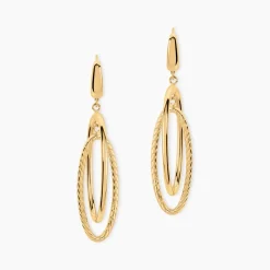 Boucles D'Oreilles Pendantes Francisek Or Jaune-Histoire d'Or New