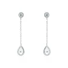 Boucles D'oreilles Pendantes Brenda Or Blanc Topaze-Histoire d'Or Sale