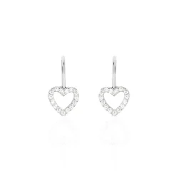 Boucles D'oreilles Pendantes Elisene Argent Blanc Oxyde De Zirconium-Histoire d'Or Outlet