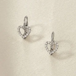 Boucles D'oreilles Pendantes Elisene Argent Blanc Oxyde De Zirconium-Histoire d'Or Outlet