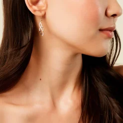 Histoire d'Or Boucles D'Oreilles Pendantes Sumati Or Jaune Oxyde De Zirconium