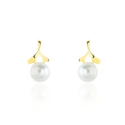 Boucles D'oreilles Pendantes Campanule Or Jaune Perle De Culture-Histoire d'Or Outlet