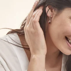 Boucles D'oreilles Pendantes Argent Blanc Melusine Ambre-Histoire d'Or Clearance