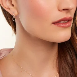 Boucles D'oreilles Pendantes Camron Or Jaune Oxyde De Zirconium-Histoire d'Or Hot