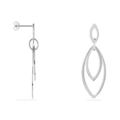 Boucles D'oreilles Pendantes Toupie Argent Blanc-Histoire d'Or Discount
