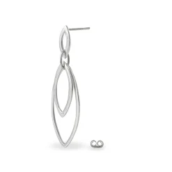Boucles D'oreilles Pendantes Toupie Argent Blanc-Histoire d'Or Discount