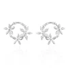 Boucles D'oreilles Pendantes Elinia Argent Blanc Oxyde De Zirconium-Histoire d'Or Hot