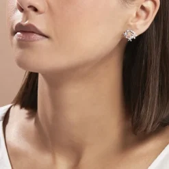 Boucles D'oreilles Pendantes Elinia Argent Blanc Oxyde De Zirconium-Histoire d'Or Hot