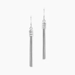 Boucles D'oreilles Pendantes Amaryllis Argent Blanc-Histoire d'Or Online