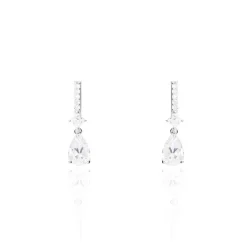 Boucles D'oreilles Pendantes Eowyn Argent Blanc Oxyde De Zirconium-Histoire d'Or Outlet
