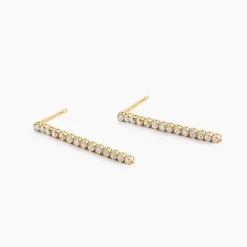 Boucles D'Oreilles Pendantes Ercole Or Jaune Oxyde De Zirconium-Histoire d'Or Hot