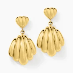 Boucles D'oreilles Pendantes Dila Acier Jaune-Histoire d'Or New