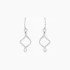 Boucles D'oreilles Pendantes Louison Argent Blanc-Histoire d'Or