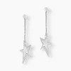 Boucles D'oreilles Pendantes Eloisa Argent Blanc-Histoire d'Or