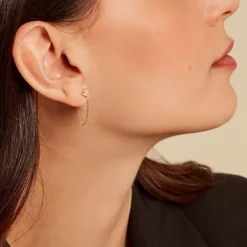 Boucles D'oreilles Pendantes Gianpaolo Or Jaune Diamant-Histoire d'Or Hot