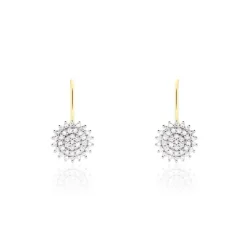 Histoire d'Or Boucles D'oreilles Pendantes Veronick Or Jaune Diamant