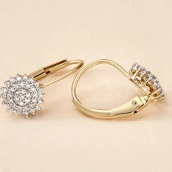 Histoire d'Or Boucles D'oreilles Pendantes Veronick Or Jaune Diamant